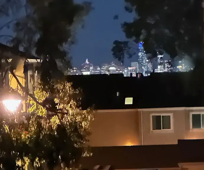 SF skyline at night