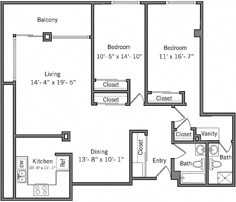 Floor plan 2J