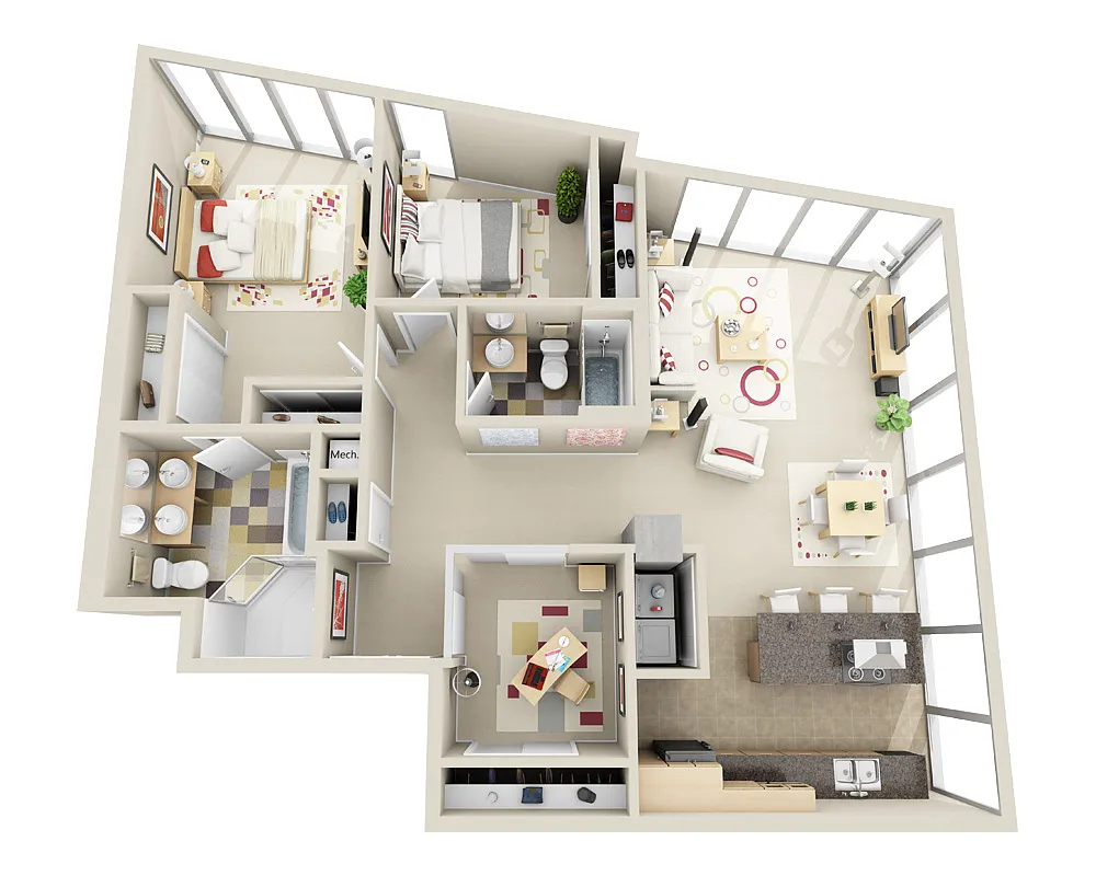 Floor plan Highrise B2LD