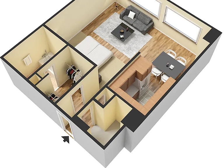 Efficiency with 1 Bath Efficiency with 1 Bath