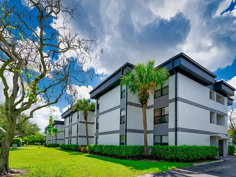 Exterior Apartment Building at Halcyon Apartments
