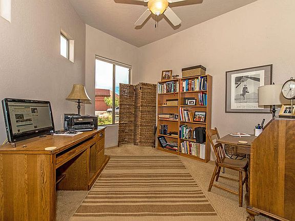 Office with attached bath  