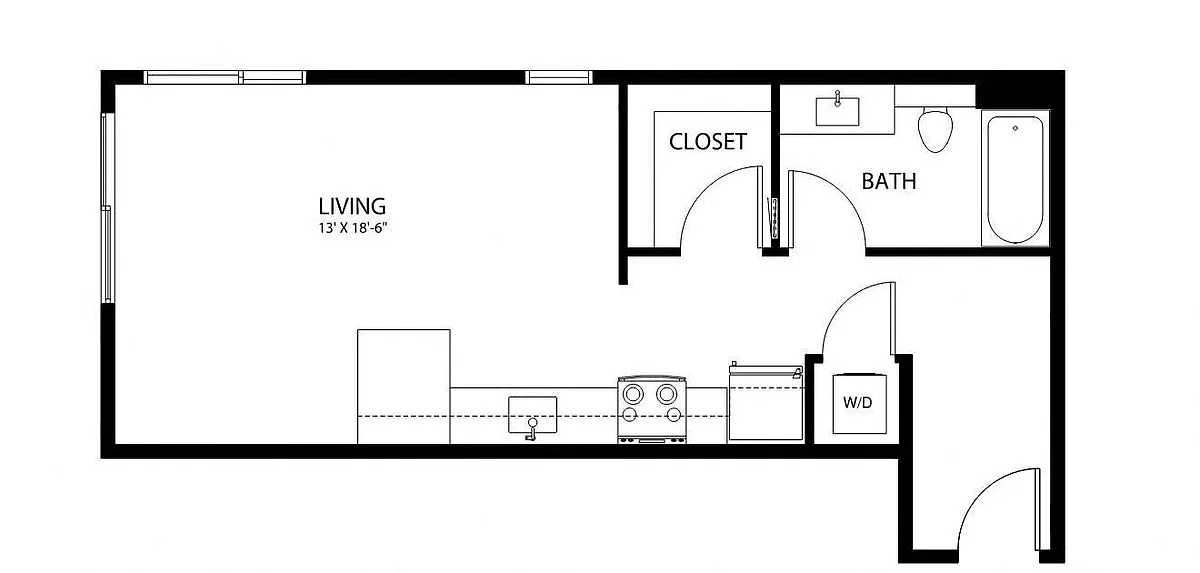 Floor plan Studio A5