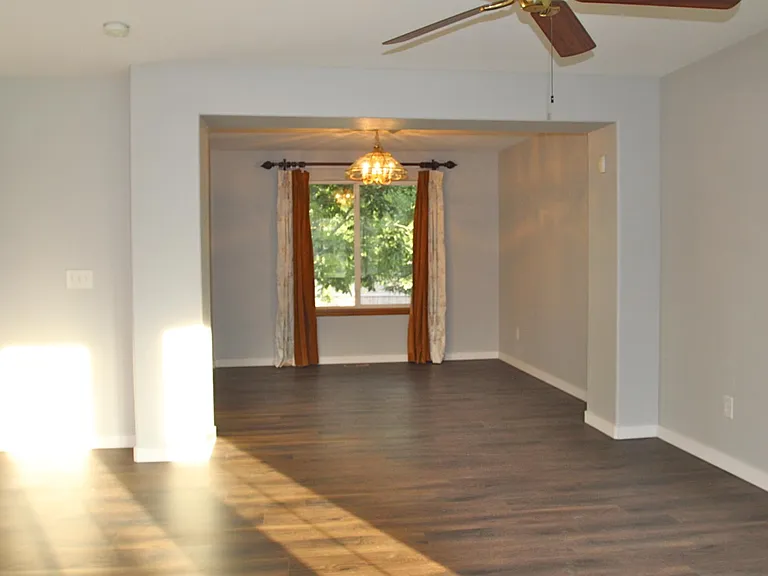 Great flow from living room to dining