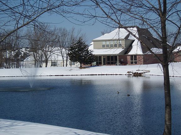 Winter view of back of house
