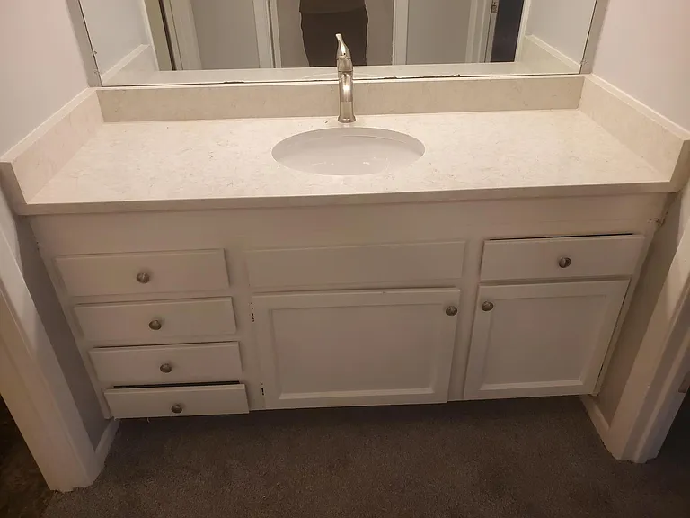 Master bath with new granite and new sink