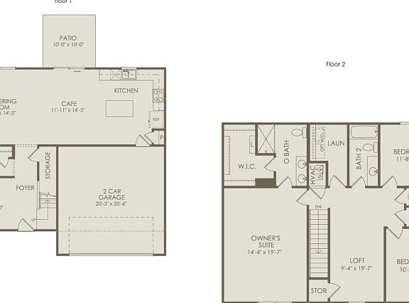 Floorplan 1 and Floorplan 2 Design