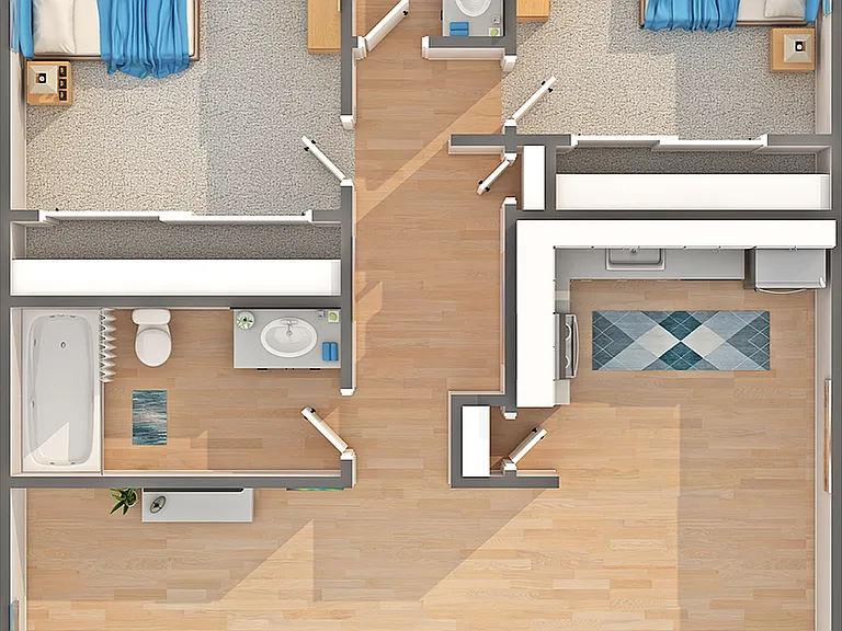 B3R | 2-Bedroom Floorplan B3R | 2-Bedroom Floorplan