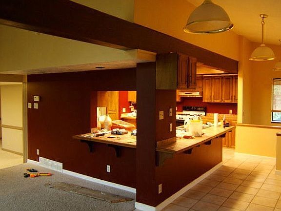 Kitchen invites large gatherings