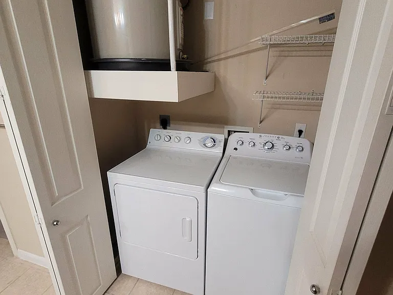 Private washer/dryer. Water heater recently replaced