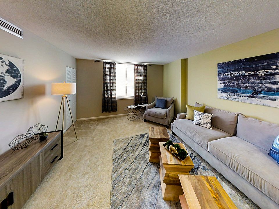 Living Room with Plush Carpet and Large Window
