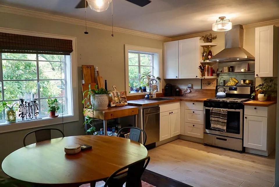 kitchen and dining area