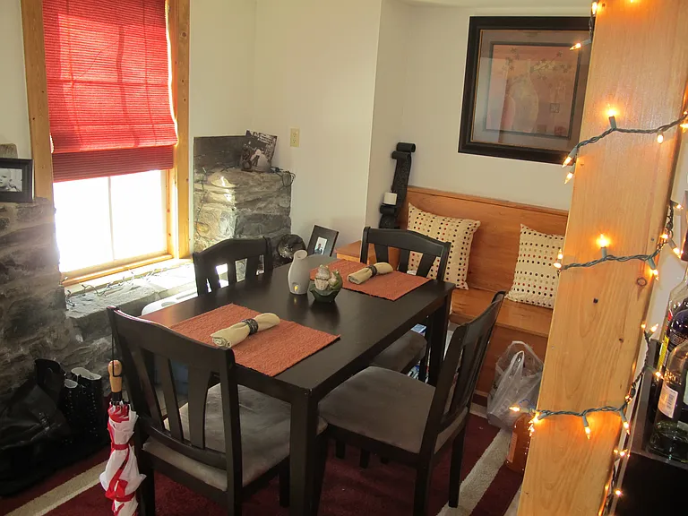 Dining area, west end of apt, looking out on patio
