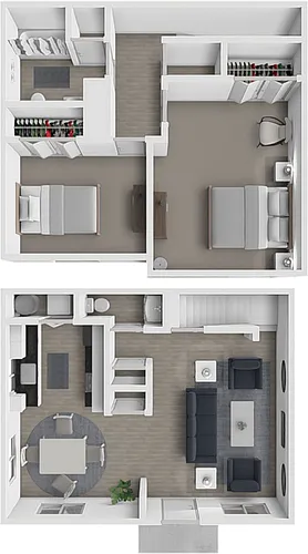 Floor plan The Magnolia 2 Bedroom