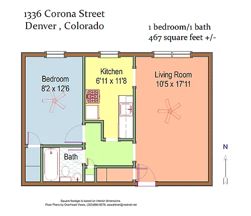 Floor plan 1 Bed 1 Bath