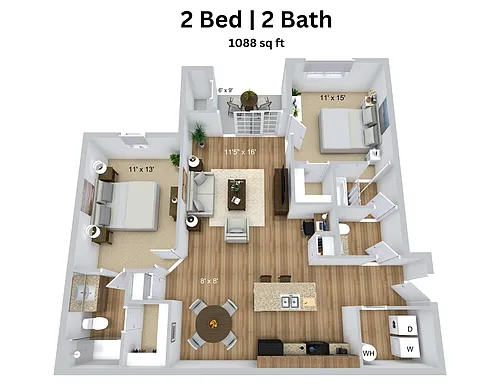 Floor plan 2 Bedroom