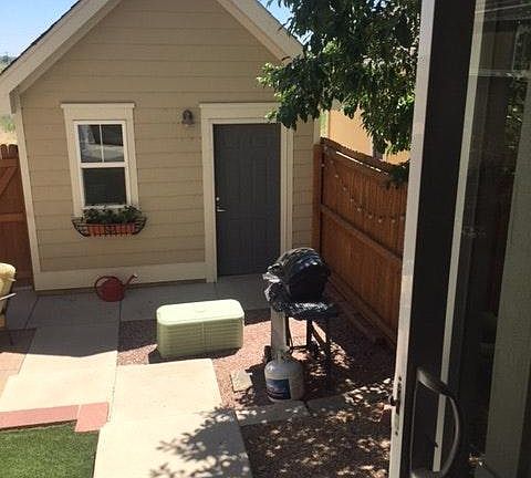 One car garage and one parking space off street