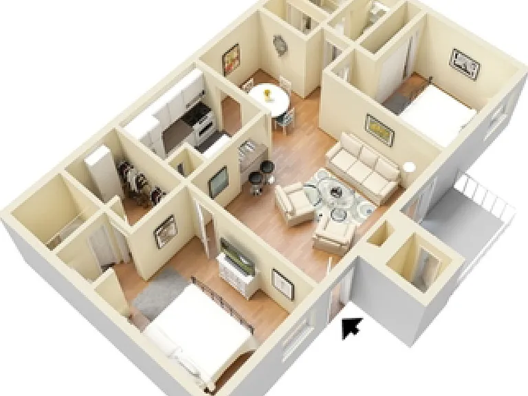 Westborough Crossing - The Morgan - 2 Beds - 2 Baths - 863 Sq. ft.