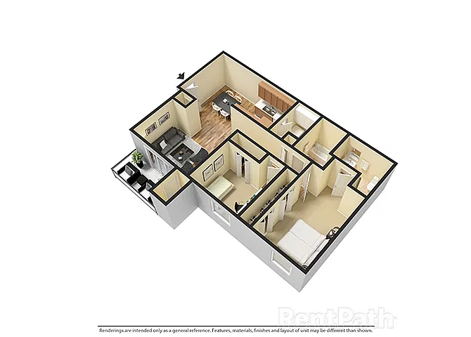Floor plan Two Bedroom Flat