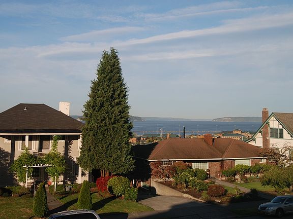 VIEW!  taken from master bedroom - view of neighborhood and Sound Views