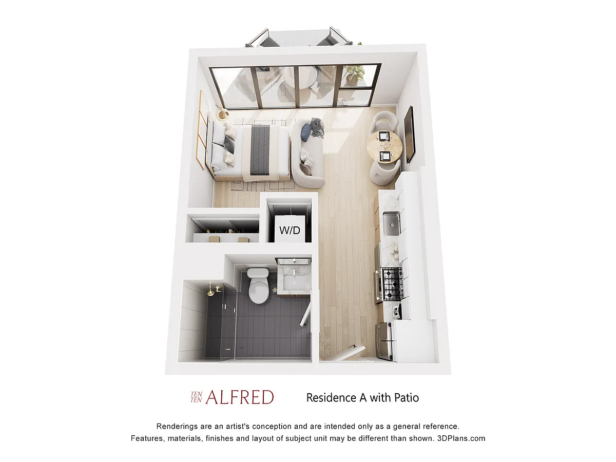 Floor plan Residence A with Patio