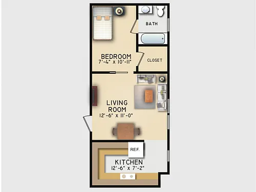 Floor plan 1E
