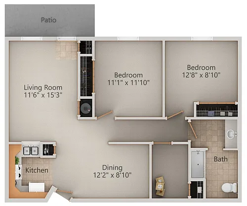 Floor plan 2 Bedroom
