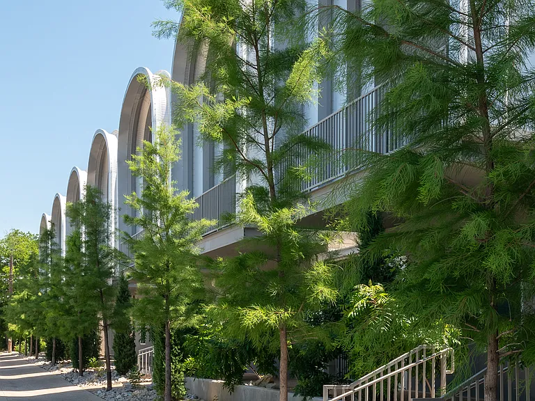 View of the front side of the complex