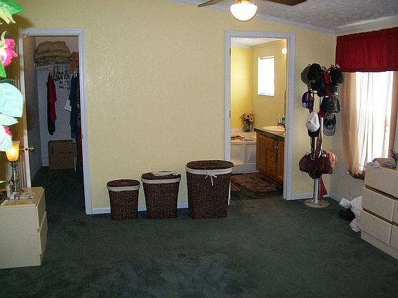 Master bedroom with walk-in closet and master bath