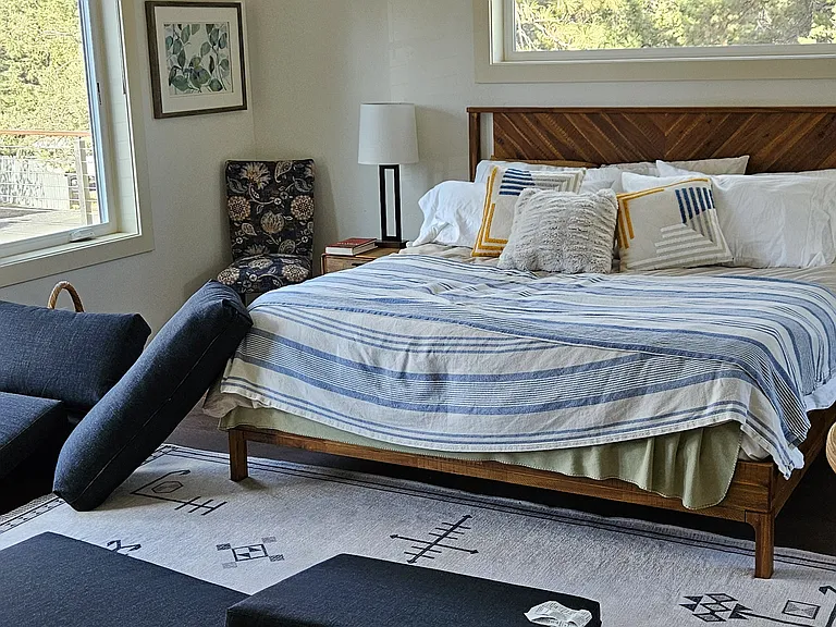 Upstairs bedroom with Deck and Jack and Jill bath