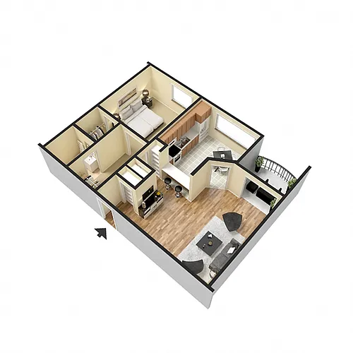 Floor plan 1 Bedroom