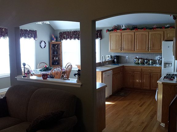 solid oak cabinets and floor