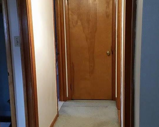 Hall - front entrance is door straight ahead - bathroom firs