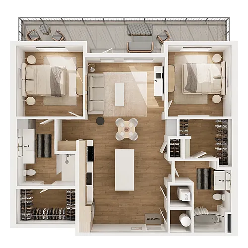 Floor plan B1C