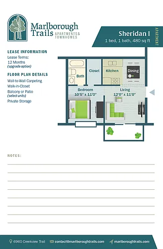 Floor plan Sheridan I