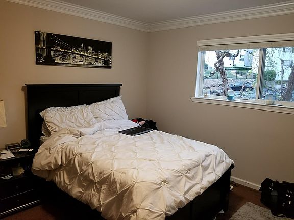 Bedroom photo (doesnt show full space) I had clothes everywh