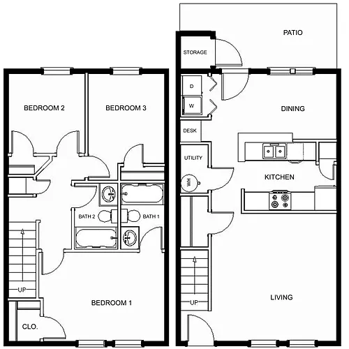 Floor plan 3-2B