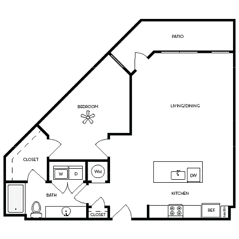 Floor plan One-Bedroom (A7)