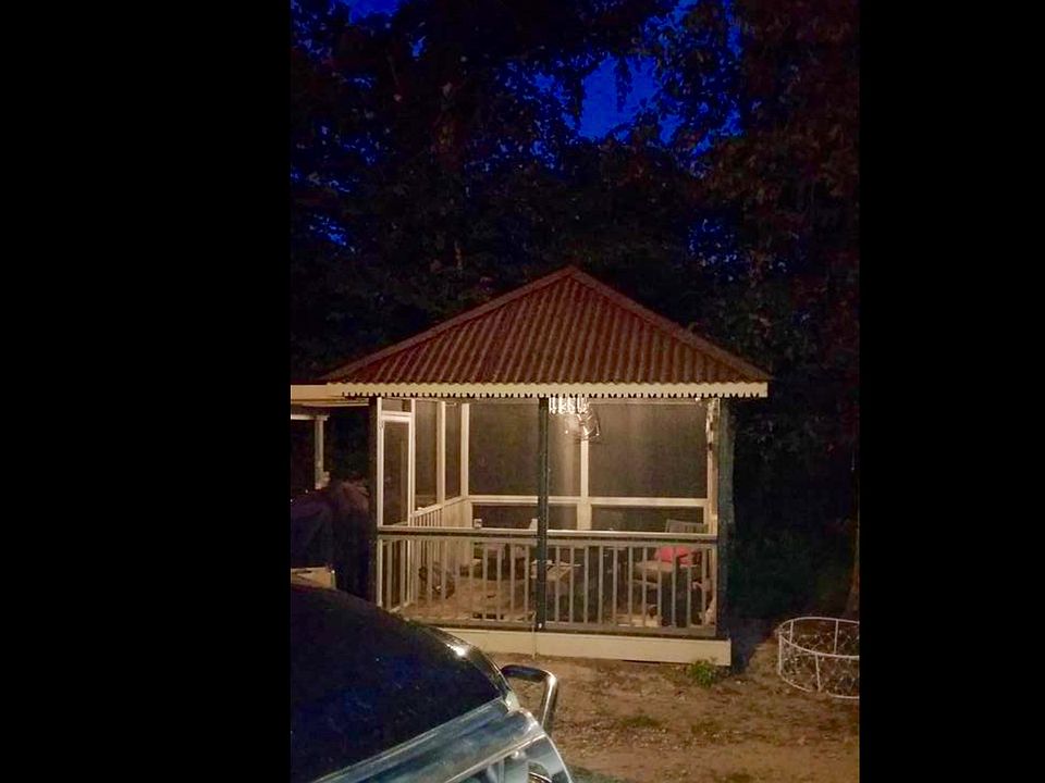 Screened in gazebo with powe