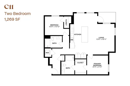 Floor plan Two Bedroom C11