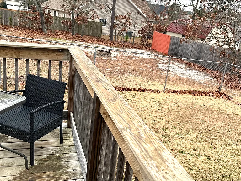 Backyard - Privacy fence for small pets.