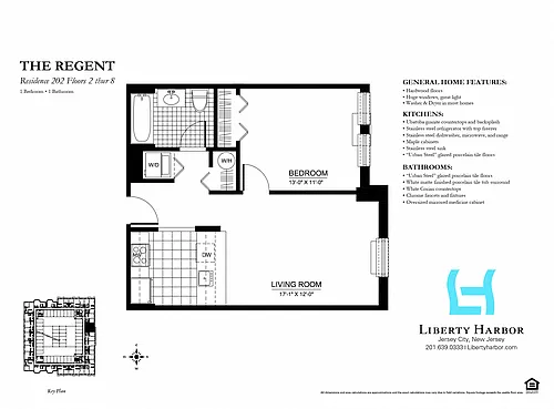 Floor plan 30 REGENT-1 BEDROOM PLAN B