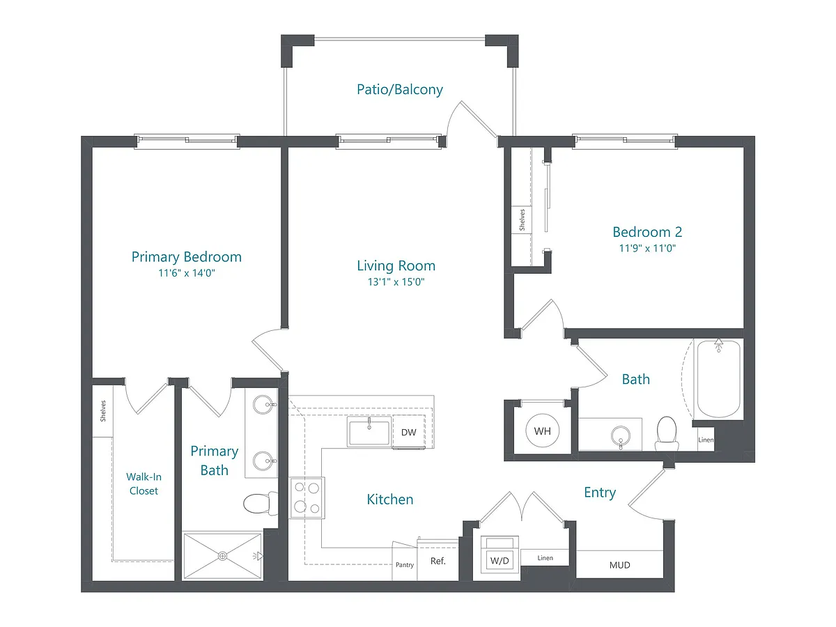 Floor plan 2x2-Relam (B2)
