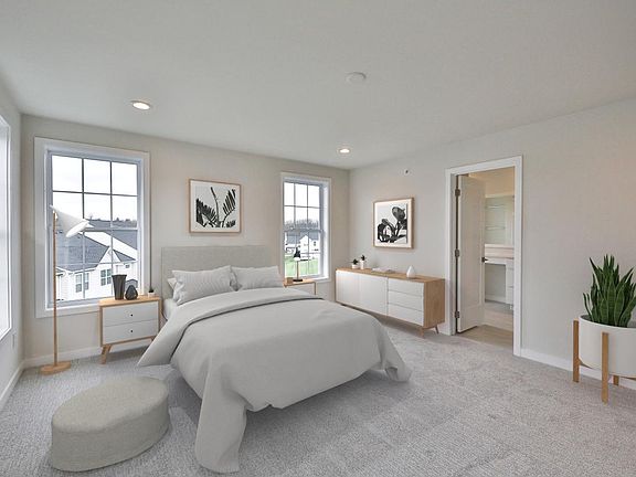 Spacious Primary Bedroom offers a Large Bath and Impressive Closet Space