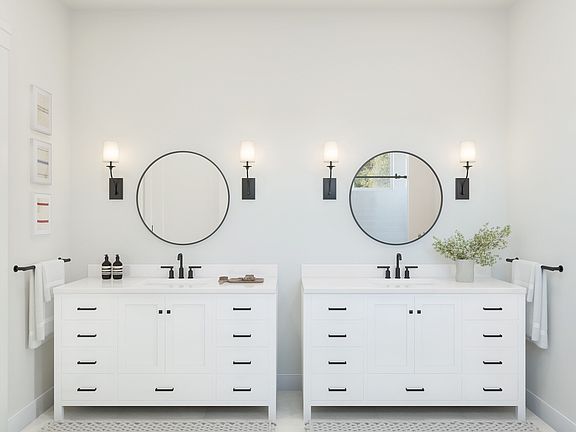 Dual vanities in primary bath