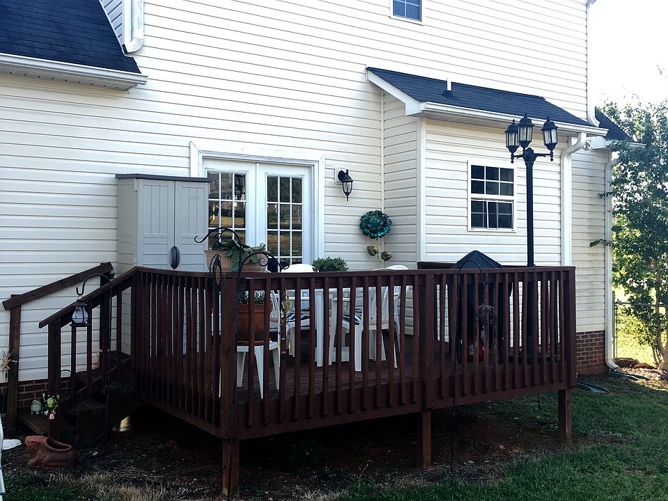 Backyard deck with storage s