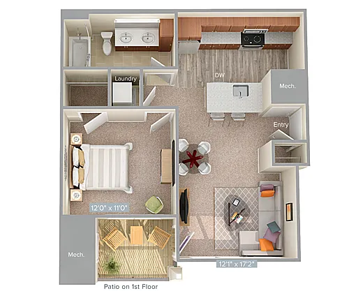 Floor plan A1-2-668sq