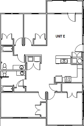 Floor plan 4 Bedroom 2 Bath Handicap