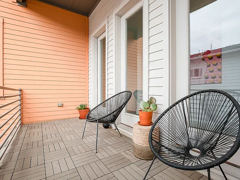 Upstairs deck - perfect for a morning coffee