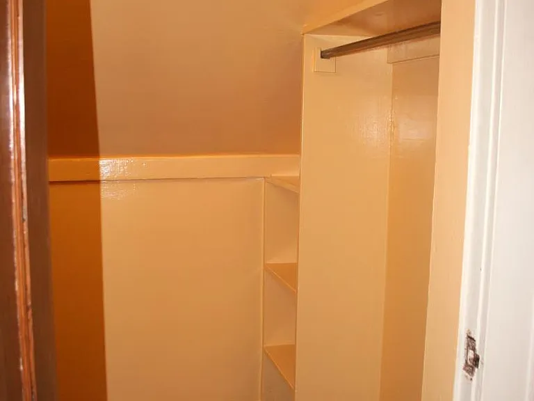 huge walk in closet off of living room